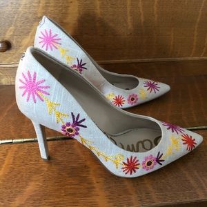 Sam Edelman Embroidered Heels